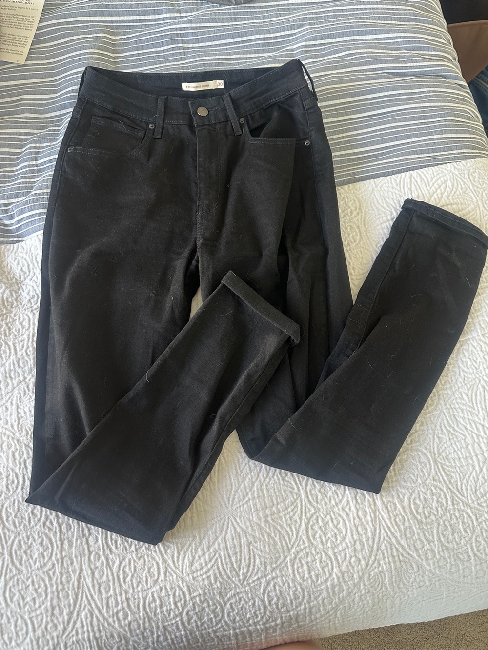 Levi 721 High Rise Skinny Black Jeans